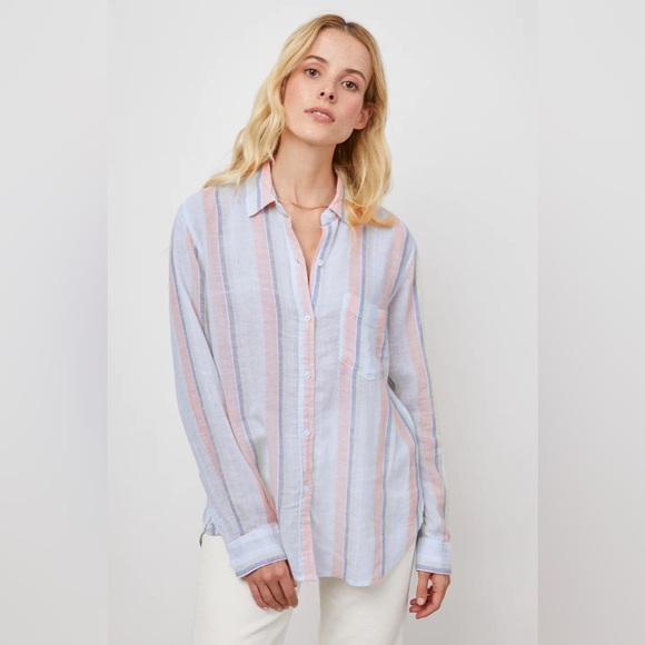 Rails Charli Shirt, Biarritz Multi Stripe - M - Picture 3 of 12